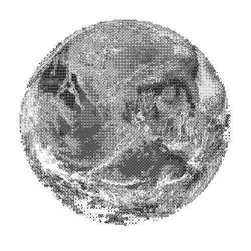 A dithered image of the earth
